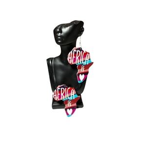 Colorful Africa Earrings. 1 pair. New.